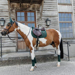 Kentucky Horsewear Saddle Pad Velvet Pearls Jumping - Pine Green - Kentucky Horsewear - Equiluxe Tack
