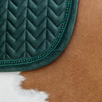 Kentucky Horsewear Saddle Pad Velvet Pearls Jumping - Pine Green - Kentucky Horsewear - Equiluxe Tack