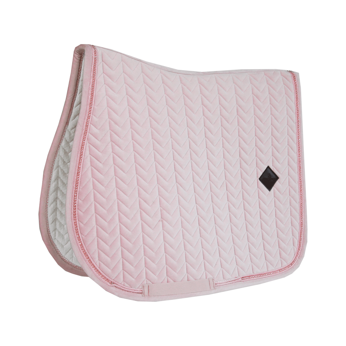 Kentucky Horsewear Saddle Pad Velvet Pearls Jumping - Soft Rose - Kentucky Horsewear - Equiluxe Tack
