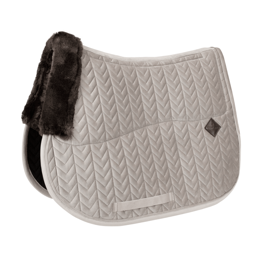 Kentucky Horsewear Skin Friendly Saddle Pad Velvet Jumping - Beige - Kentucky Horsewear - Equiluxe Tack