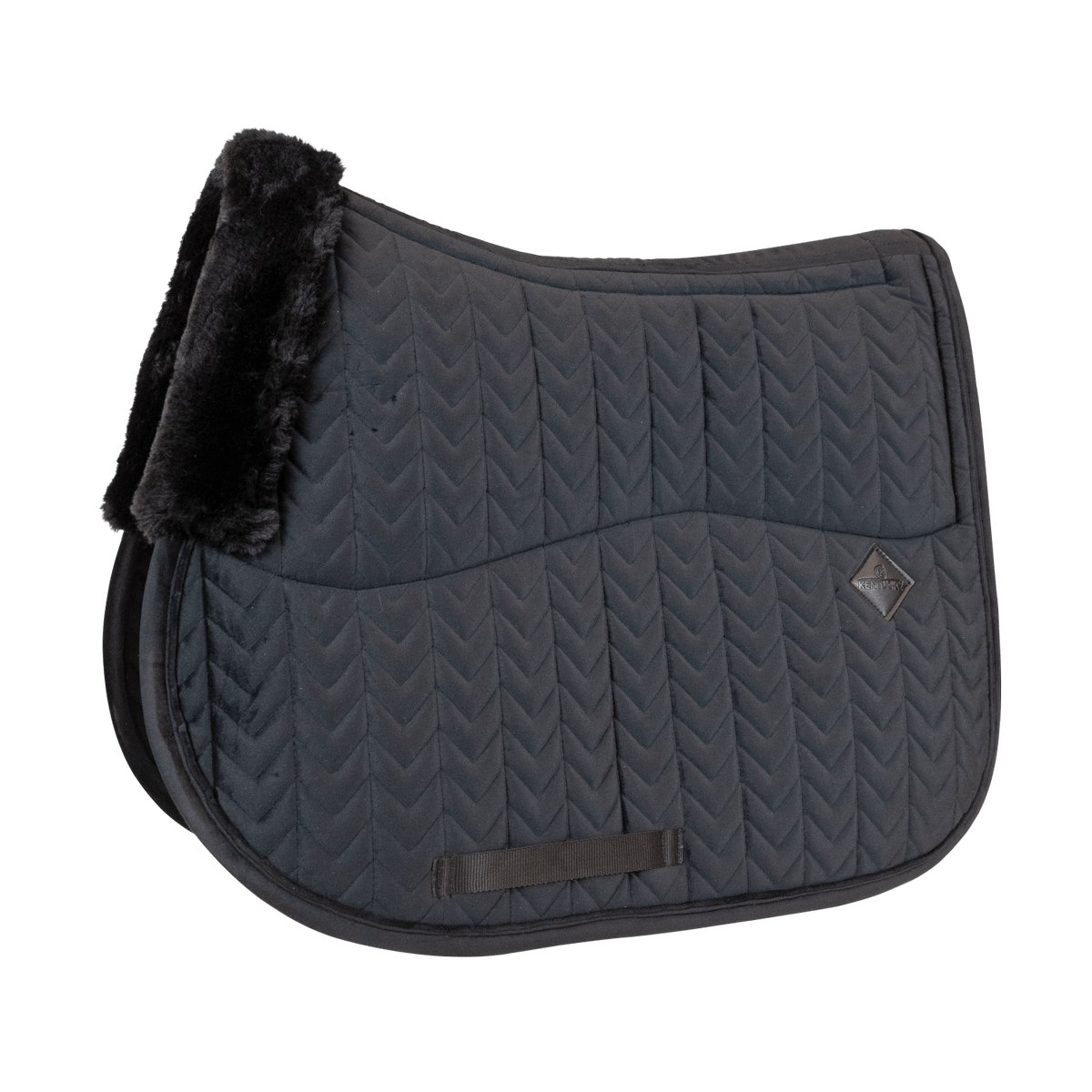 Kentucky Horsewear Skin Friendly Saddle Pad Velvet Jumping - Black - Kentucky Horsewear - Equiluxe Tack