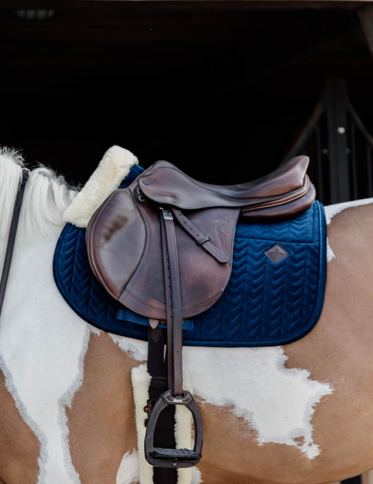 Kentucky Horsewear Skin Friendly Saddle Pad Velvet Jumping - Navy - Kentucky Horsewear - Equiluxe Tack