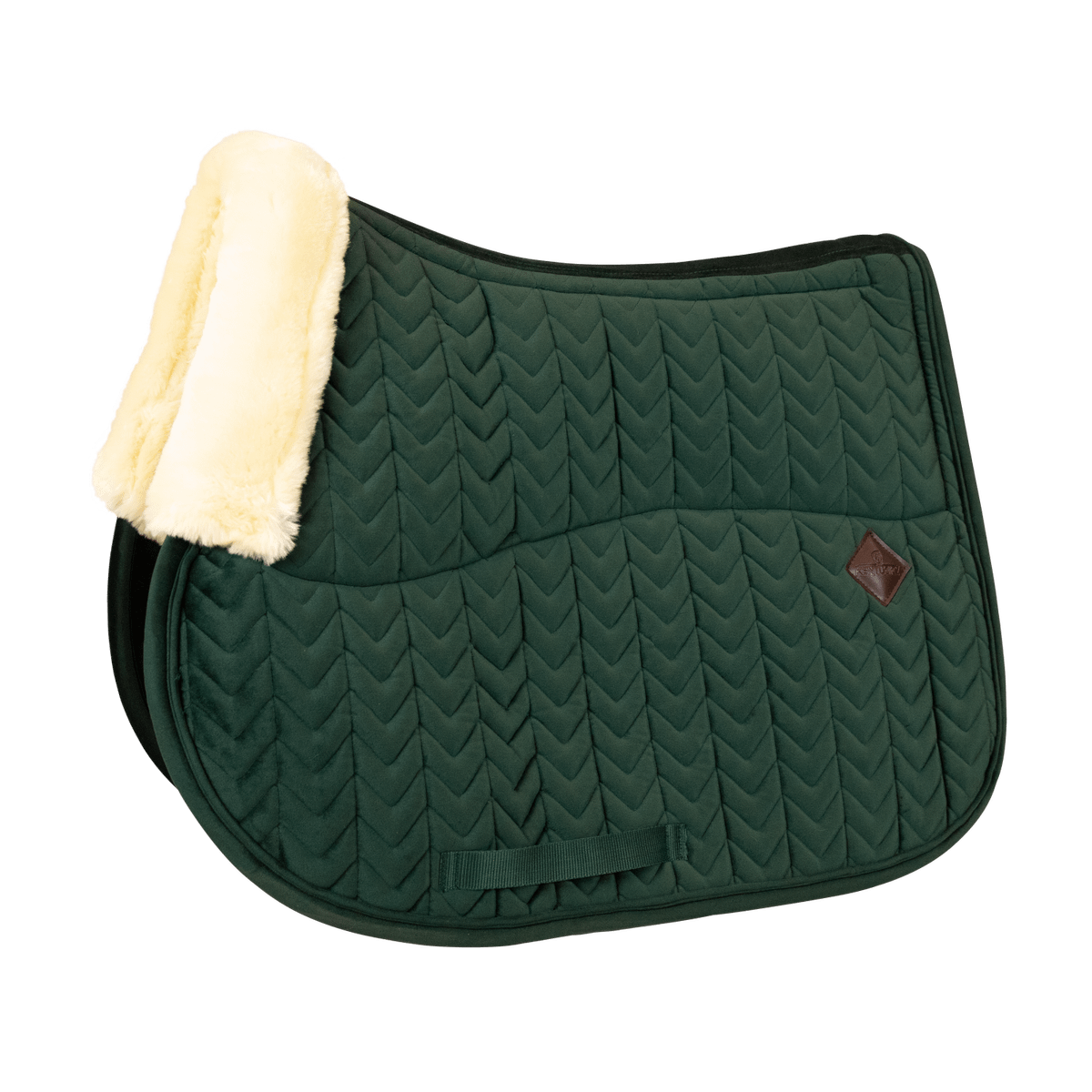 Kentucky Horsewear Skin Friendly Saddle Pad Velvet Jumping - Pine Green - Kentucky Horsewear - Equiluxe Tack