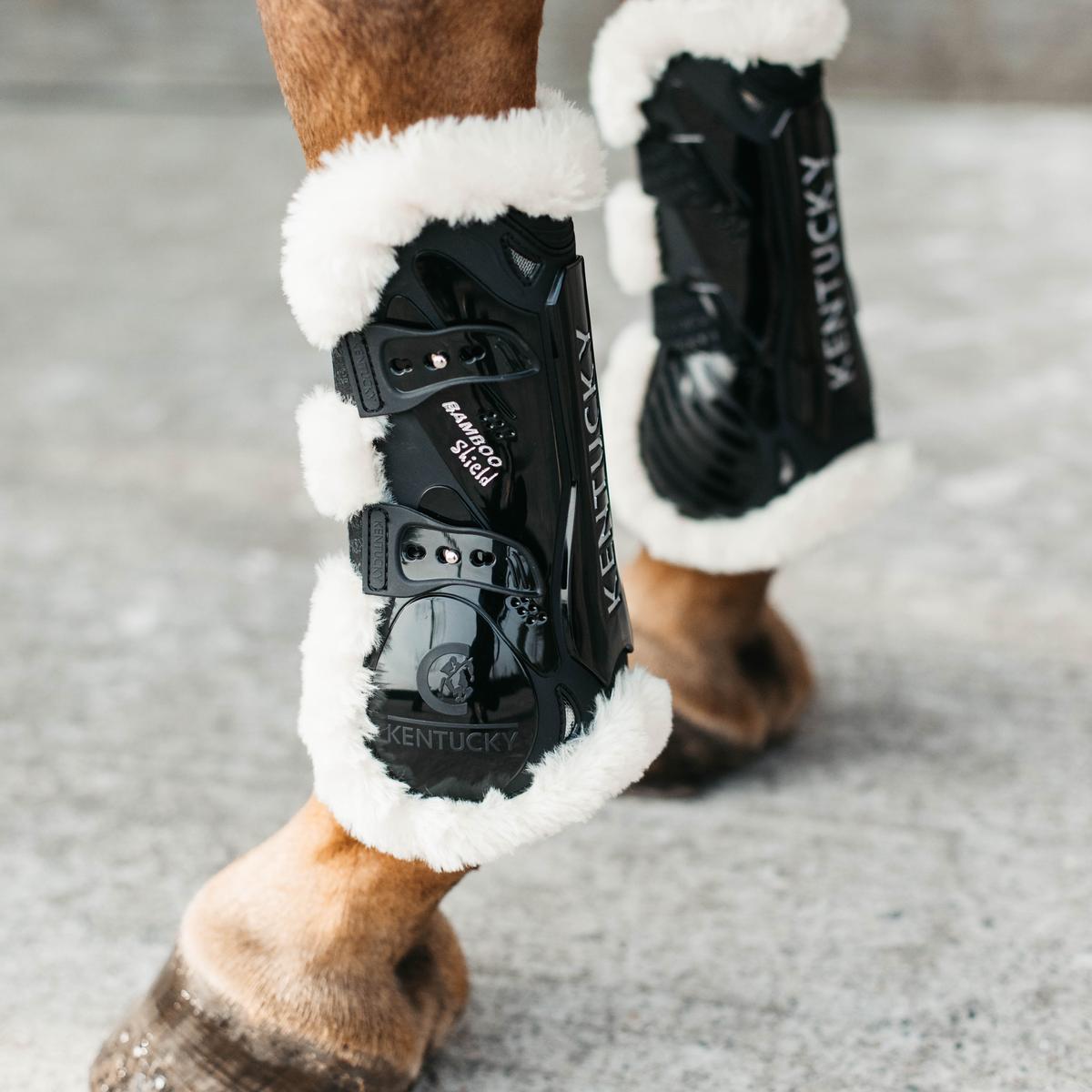 Kentucky Horsewear Vegan Sheepskin Tendon Boots Bamboo Elastic - Kentucky Horsewear - Equiluxe Tack