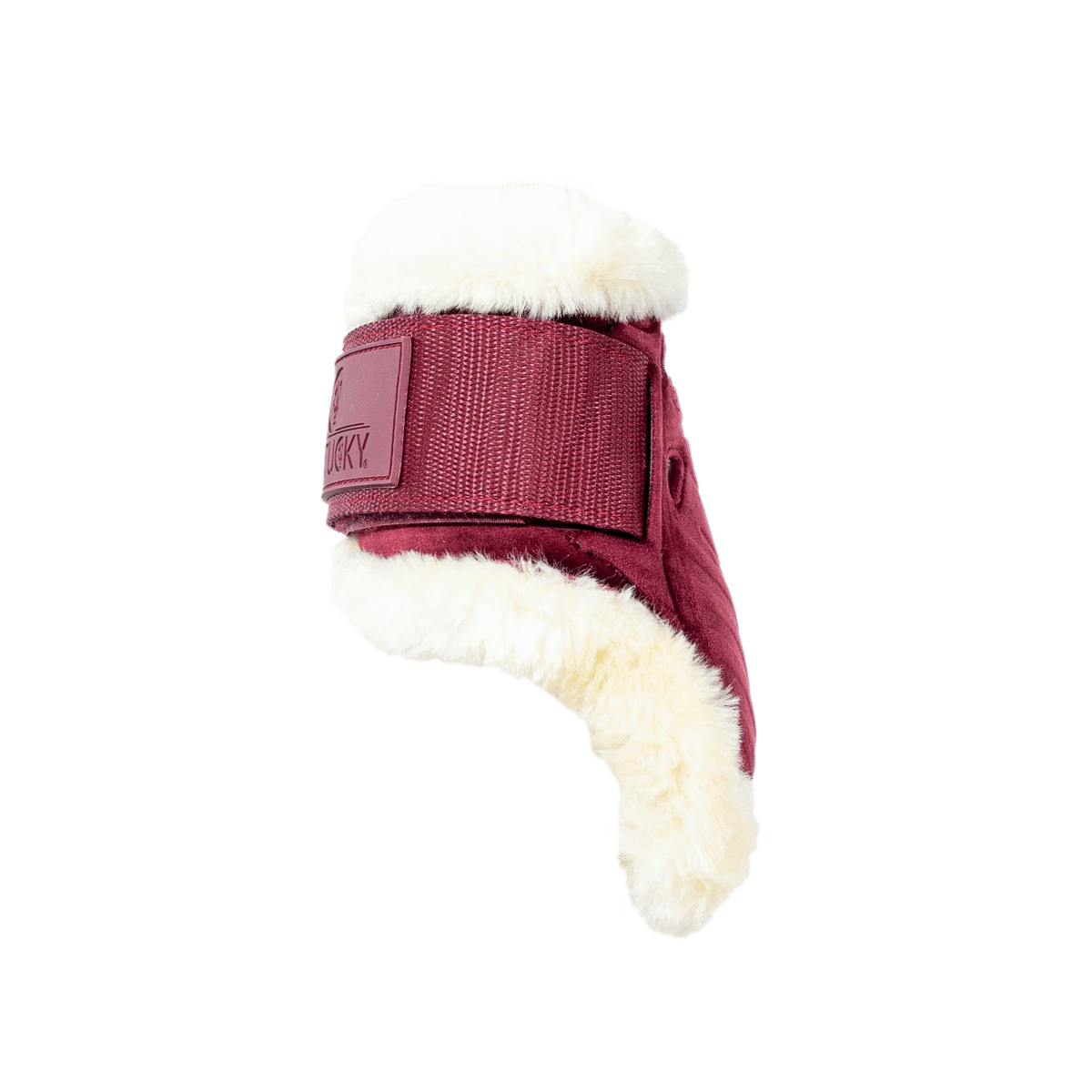 Kentucky Horsewear Vegan Sheepskin Young Horse Fetlock Boots Velvet - Bordeaux - Kentucky Horsewear - Equiluxe Tack