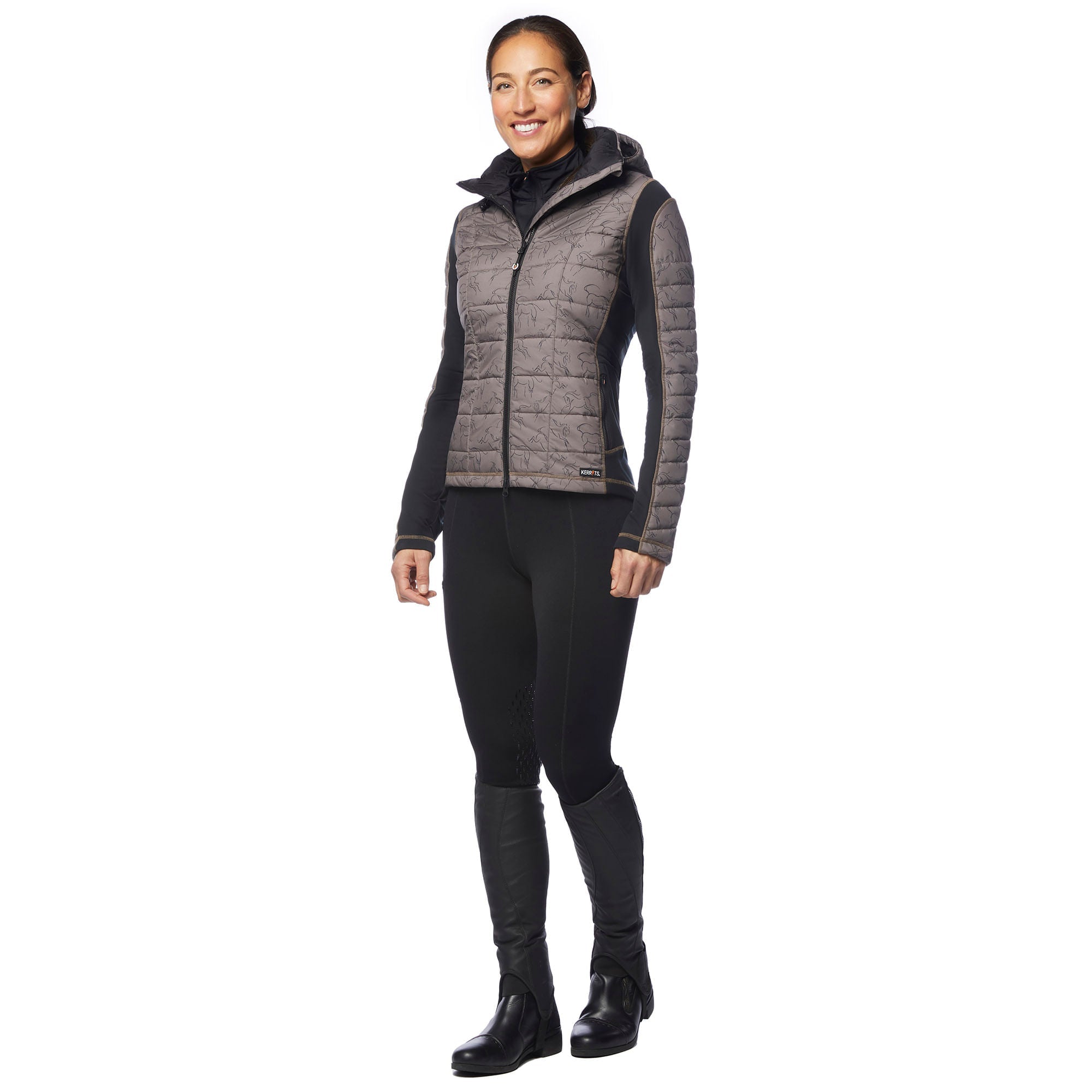 Kerrits Women's Heads Up Winter Whinnies Quilted Riding Jacket - Kerrits - Equiluxe Tack