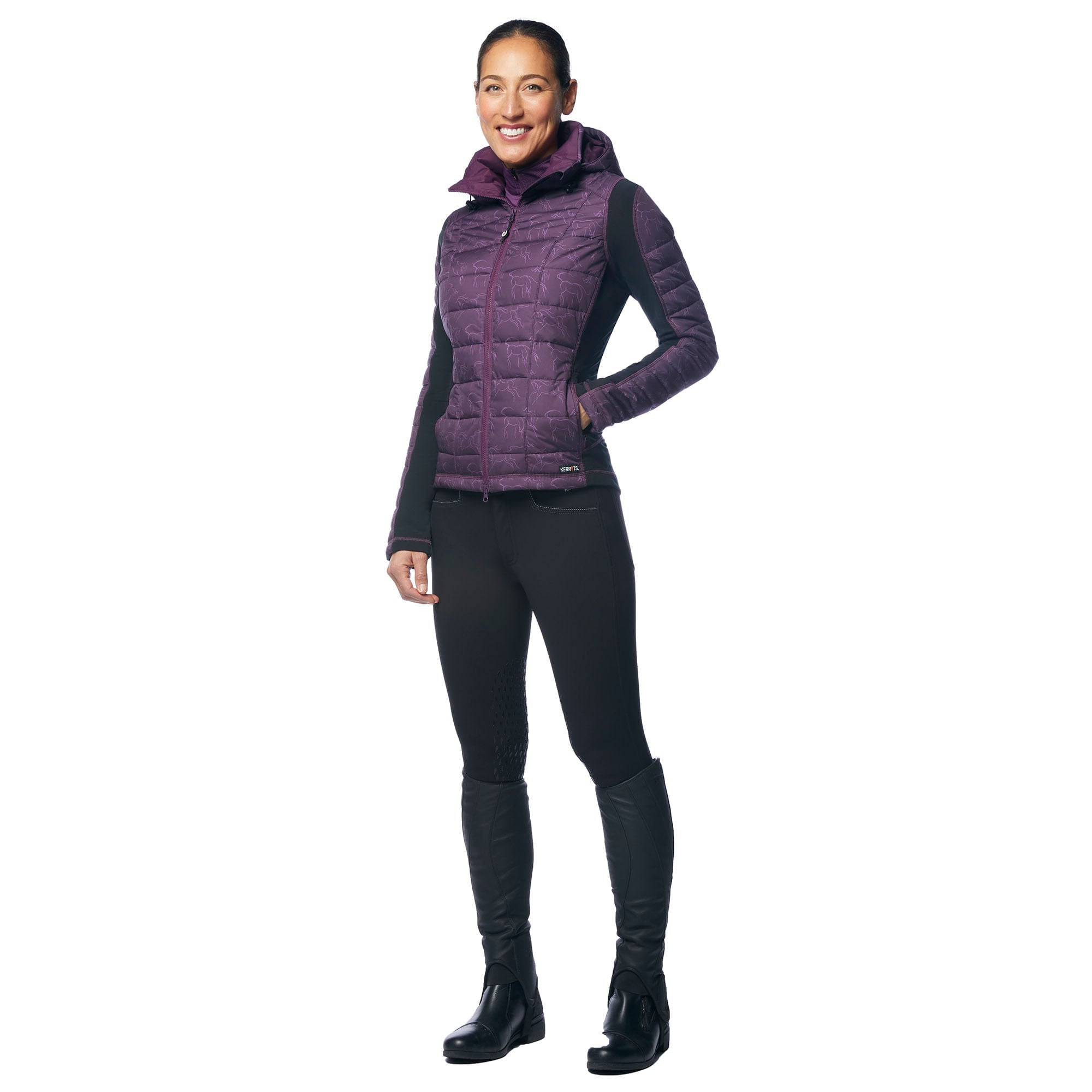 Kerrits Women's Heads Up Winter Whinnies Quilted Riding Jacket - Kerrits - Equiluxe Tack