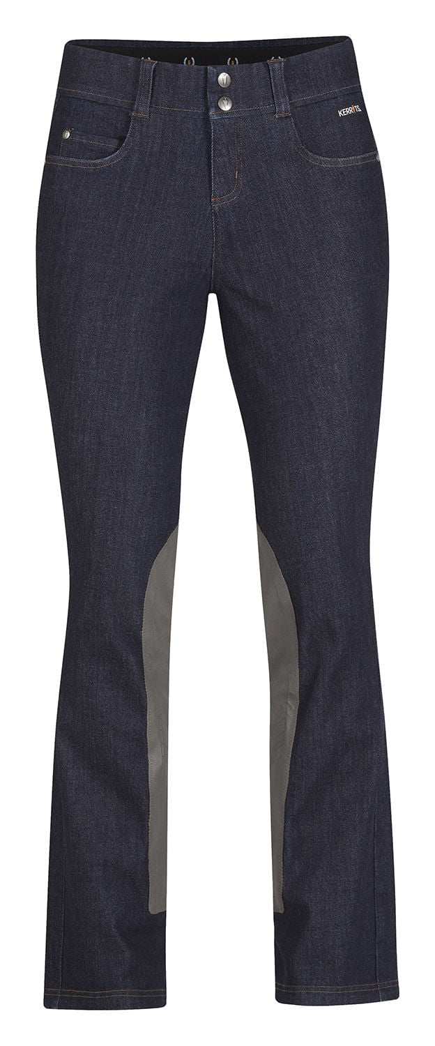 Kerrits Women's Stretch Denim Extended Knee Patch Bootcut Riding Jeans - Kerrits - Equiluxe Tack