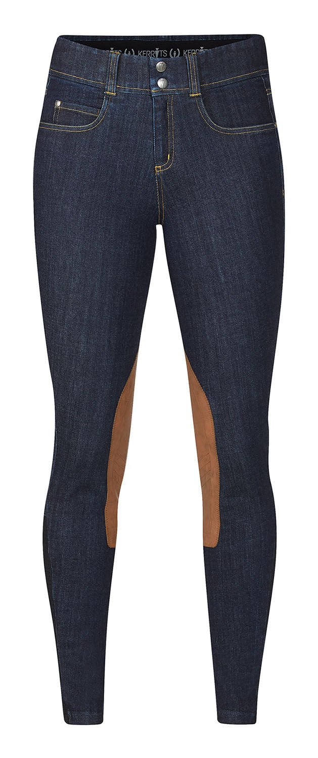 Kerrits Women's Stretch Denim Knee Patch Riding Breeches - Kerrits - Equiluxe Tack