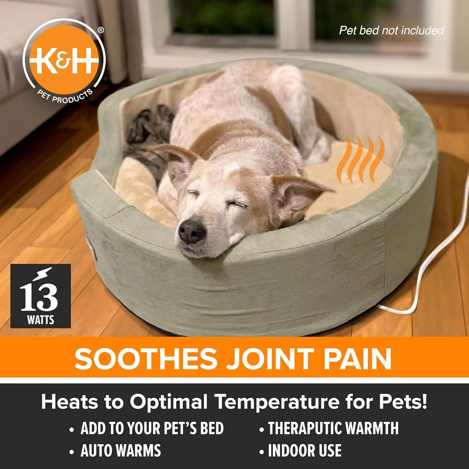 K&H Pet Bed Warmer – Indoor Heated Pad for Cats & Dogs, Thermostatically Controlled, Energy - Efficient, Safe for Arthritis & Comfort - K&H - Equiluxe Tack