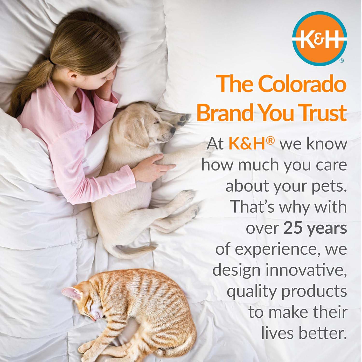 K&H Pet Bed Warmer – Indoor Heated Pad for Cats & Dogs, Thermostatically Controlled, Energy - Efficient, Safe for Arthritis & Comfort - K&H - Equiluxe Tack