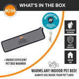 K&H Pet Bed Warmer – Indoor Heated Pad for Cats & Dogs, Thermostatically Controlled, Energy - Efficient, Safe for Arthritis & Comfort - K&H - Equiluxe Tack