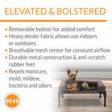 K&H Pet Products Original Bolster Pet Cot Elevated Pet Bed - K&H - Equiluxe Tack