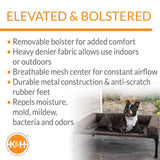 K&H Pet Products Original Bolster Pet Cot Elevated Pet Bed - K&H - Equiluxe Tack