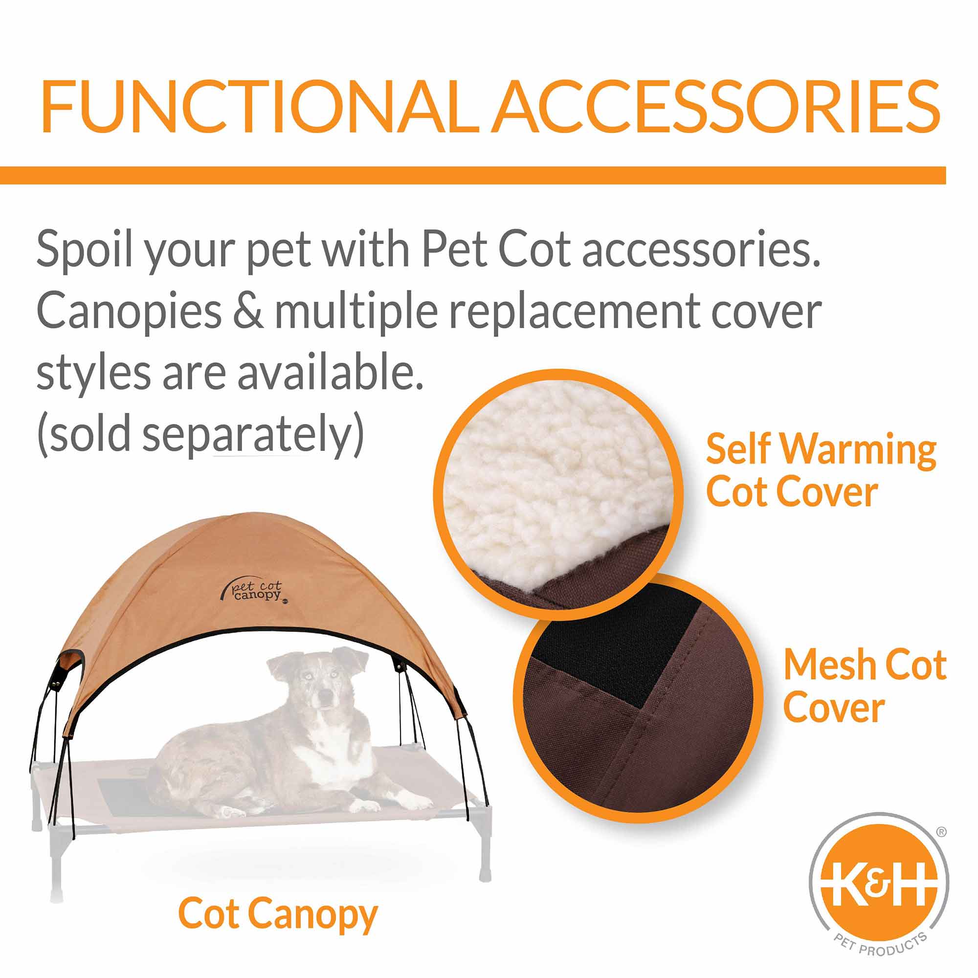 K&H Pet Products Original Bolster Pet Cot Elevated Pet Bed - K&H - Equiluxe Tack