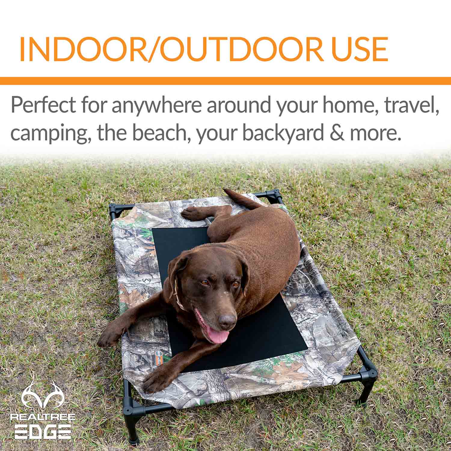 K&H Pet Products Original Pet Cot Elevated Dog Bed, Realtree Edge - K&H - Equiluxe Tack