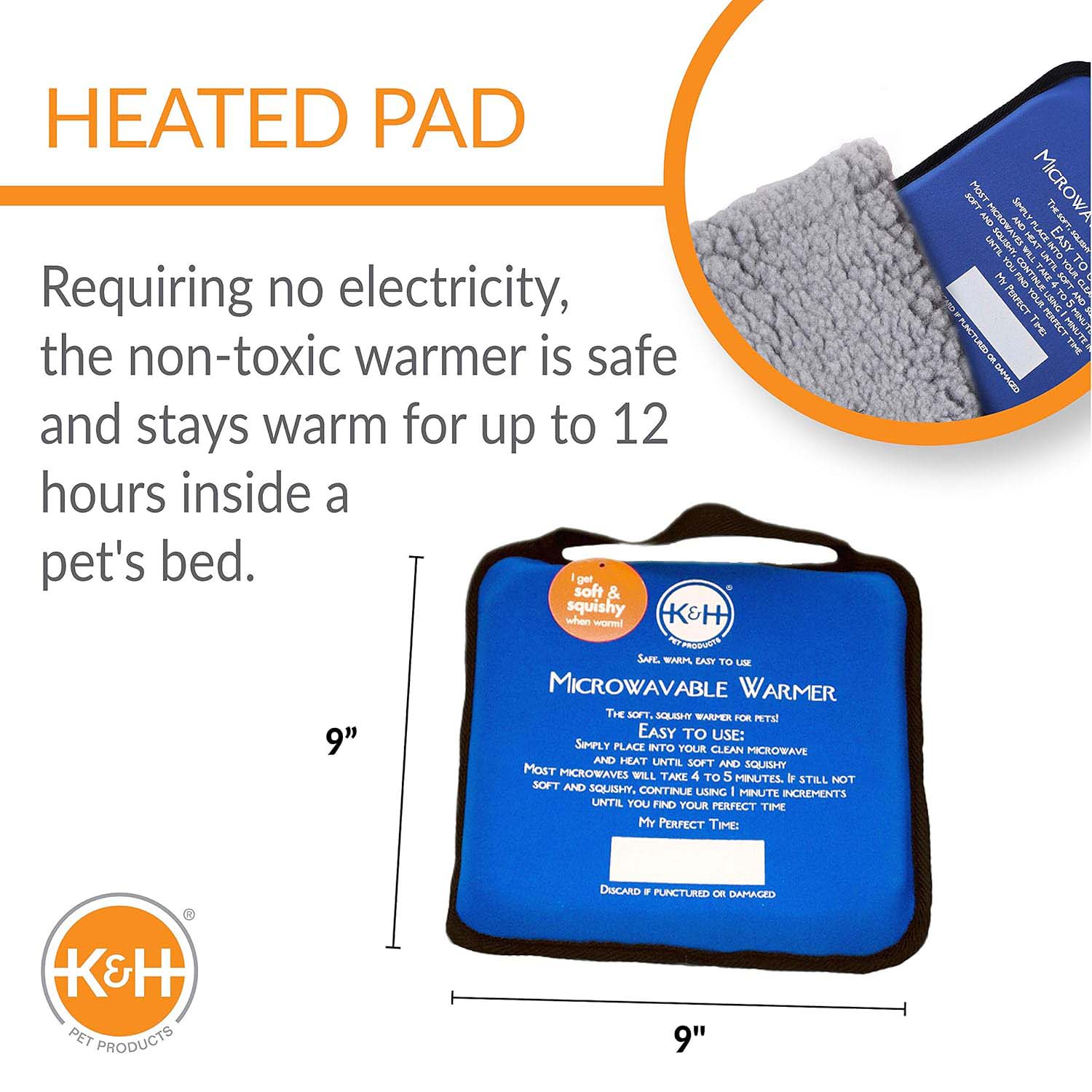 K&H Reusable Microwavable Pet Bed Warmer for Indoor & Outdoor Use with Dogs and Cats - K&H - Equiluxe Tack