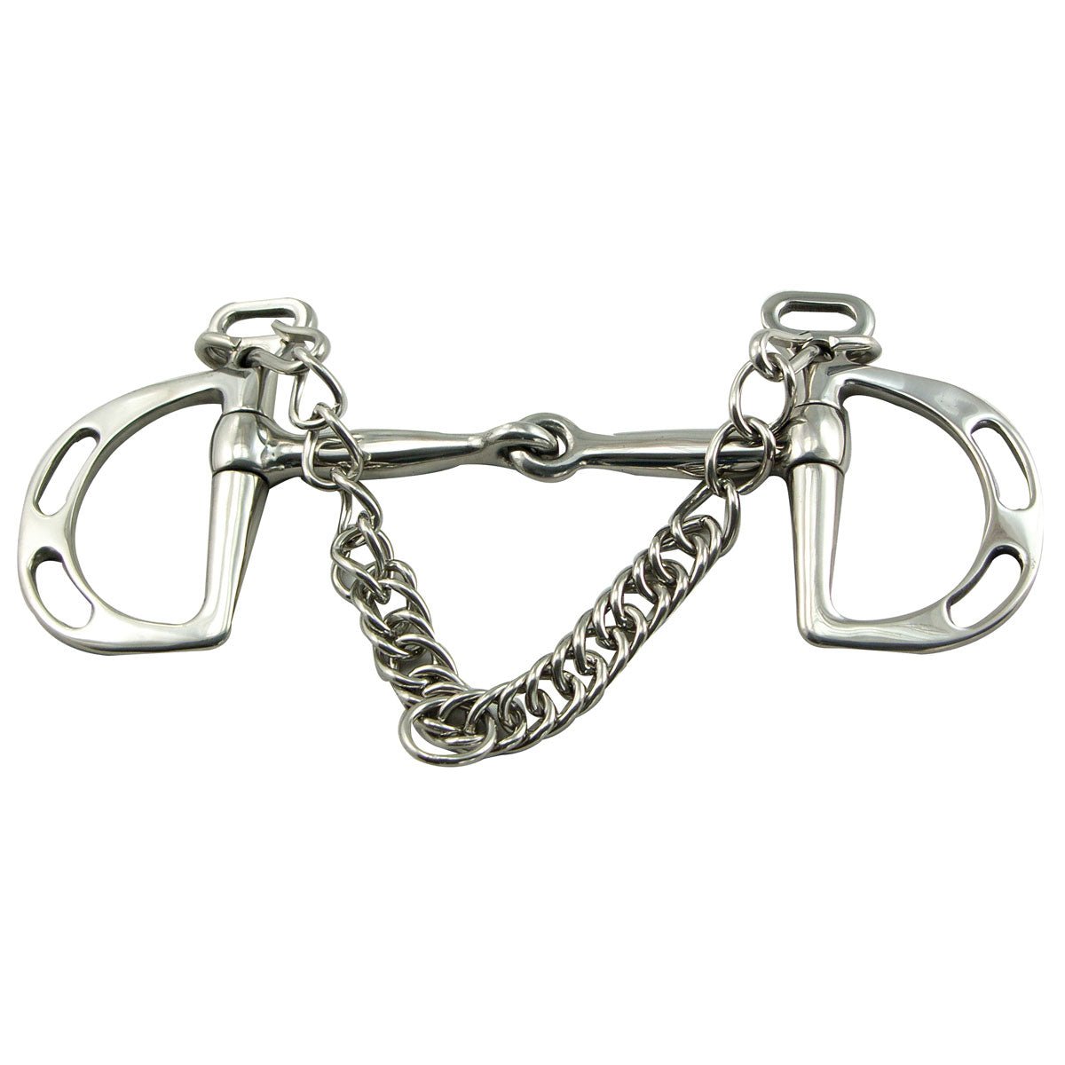 Kimberwick Stainless Steel Snaffle Bit Slotted Cheeks - Equiluxe Tack - Equiluxe Tack