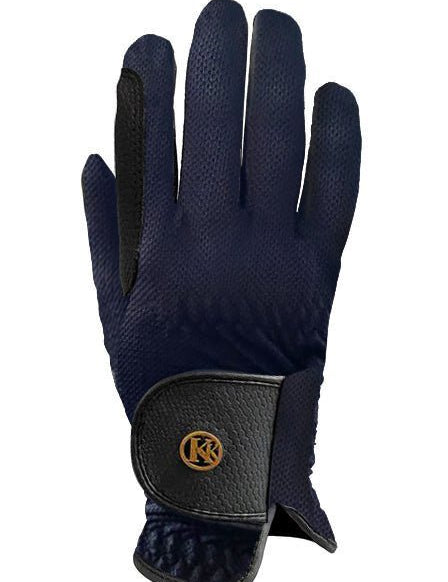 Kunkle Navy Blue Ash Mesh Gloves - Kunkle Gloves - Equiluxe Tack