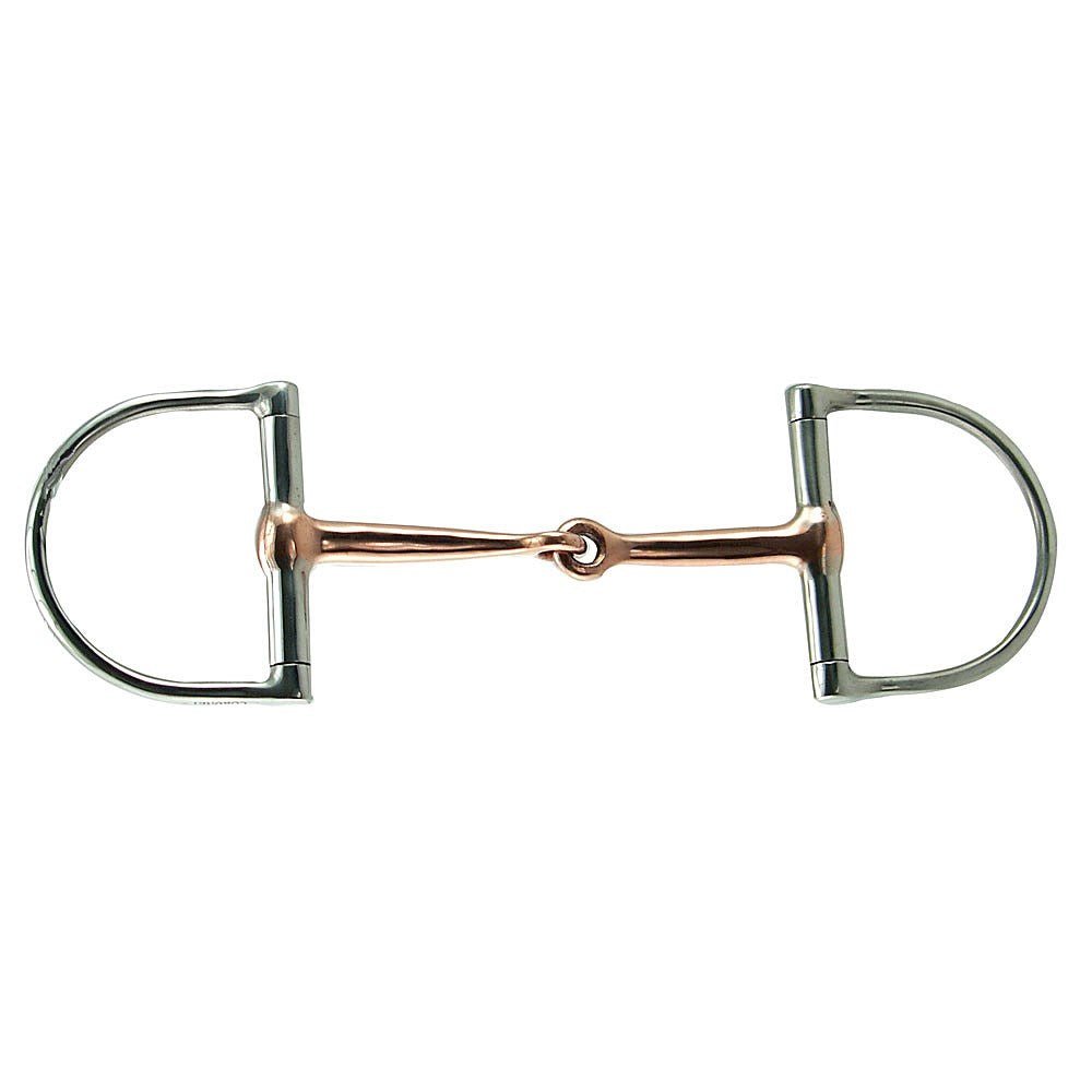 Large Dee Light Weight Copper Mouth Snaffle Stainless Steel Bit 5 - 1/2" - Equiluxe Tack - Equiluxe Tack