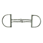 Large Double Dee Stainless Steel Twisted Bent Wire Mouth Bit 5" - Equiluxe Tack - Equiluxe Tack