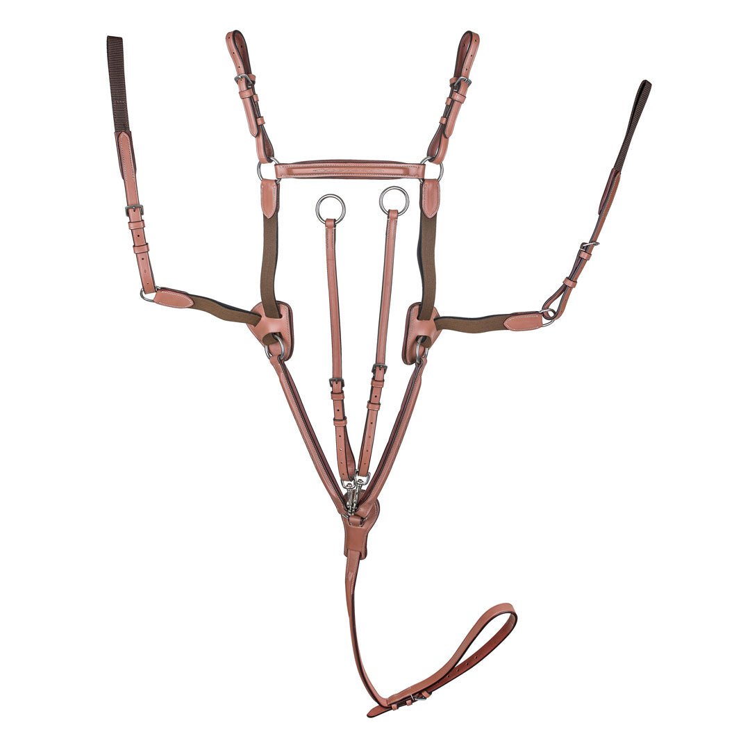 Laureate by Henri de Rivel Raised Fancy Stitched 5 Point Breastplate w/ Running Attachment - AWST - Equiluxe Tack