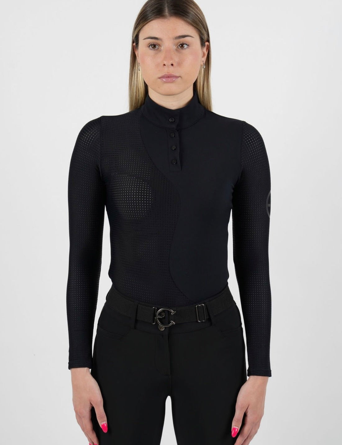 LENNA Blaq Ventilated Show Shirt Long Sleeve Sunshirt - Equestrian Club - Equiluxe Tack