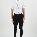 LENNA Short Sleeve Ventilated White Show Shirt - Equestrian Club - Equiluxe Tack