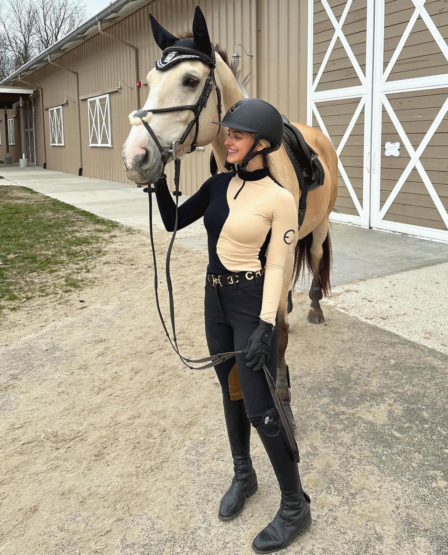LENNA Training Top Long Sleeve Sunshirt - Beige - Equestrian Club - Equiluxe Tack