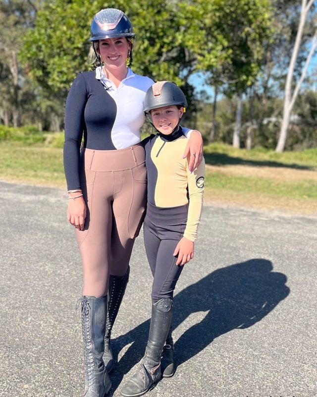 LENNA Training Top Long Sleeve Sunshirt - Black & White - Equestrian Club - Equiluxe Tack