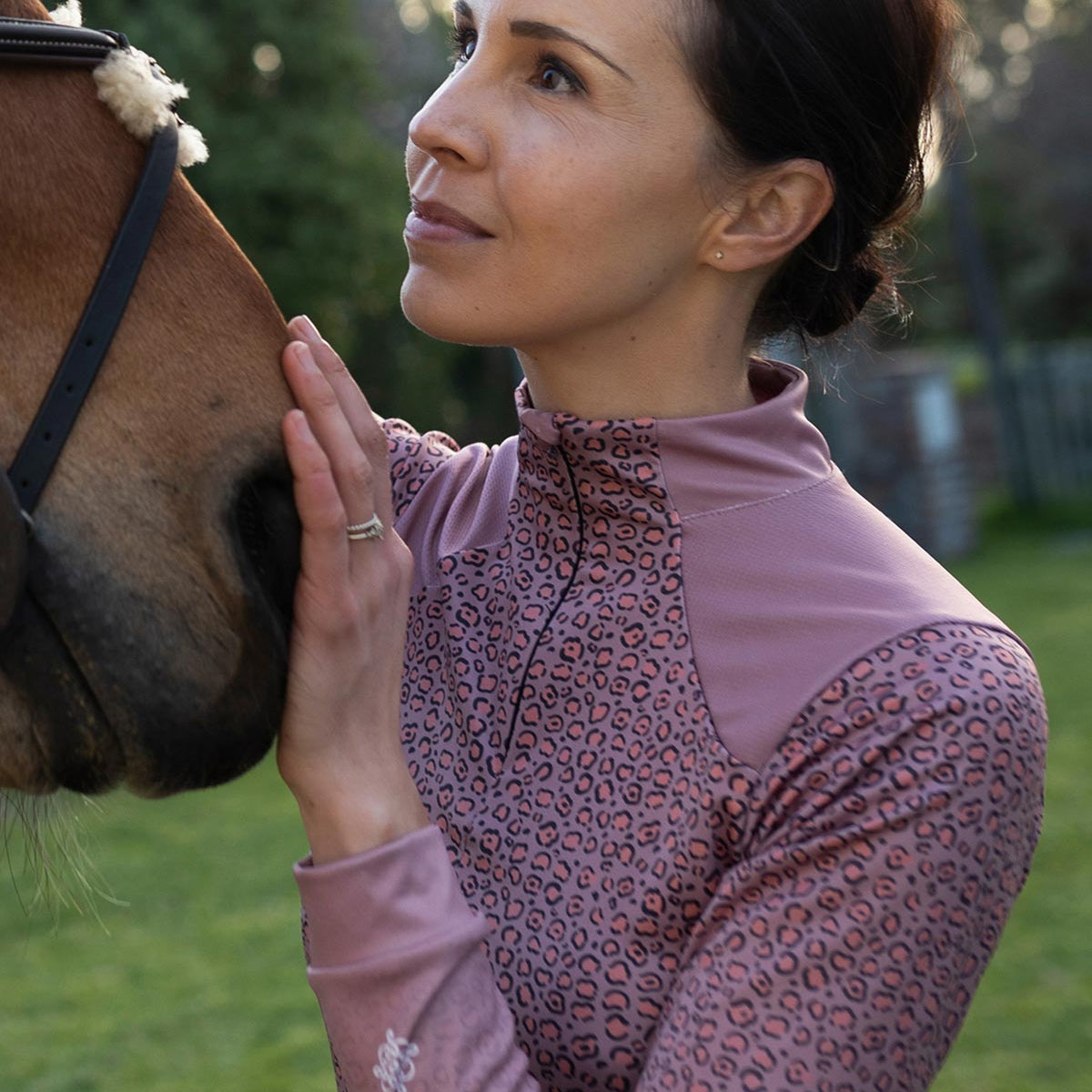 Leopard in Rose Sport Sun Shirt - Espoir Equestrian - Equiluxe Tack