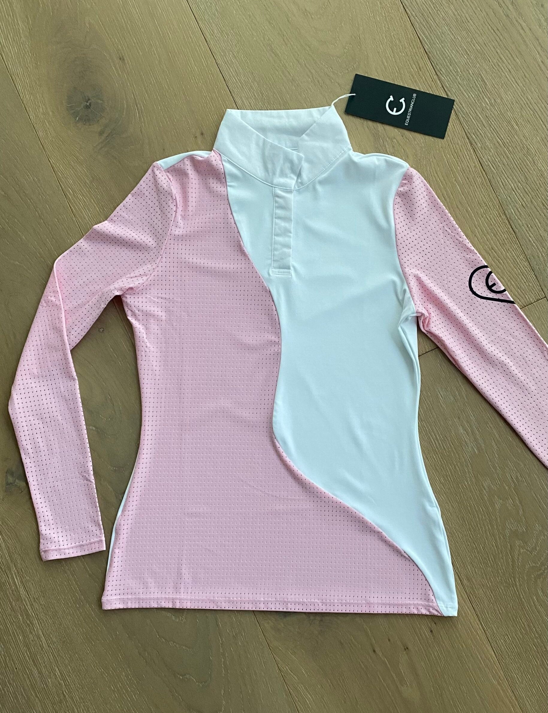 LIL' LENNA Kid's Ventilated Show Shirt Long Sleeve - Pink - Equestrian Club - Equiluxe Tack