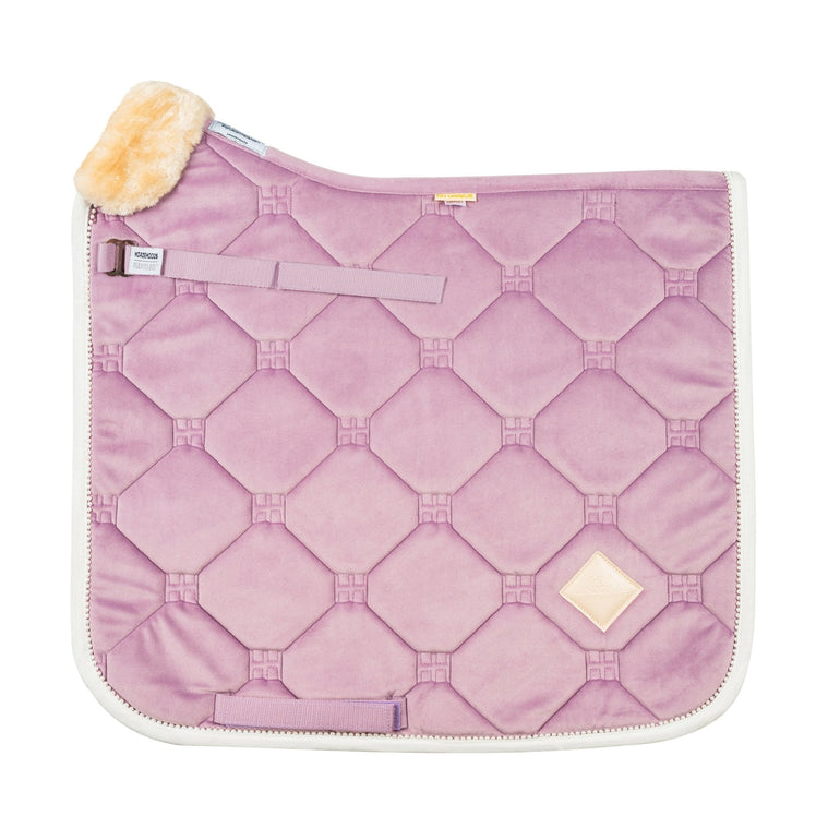 Lilac Velvet Pearl Dressage Saddle Pad - FlexiTabz™© - Equiluxe Tack