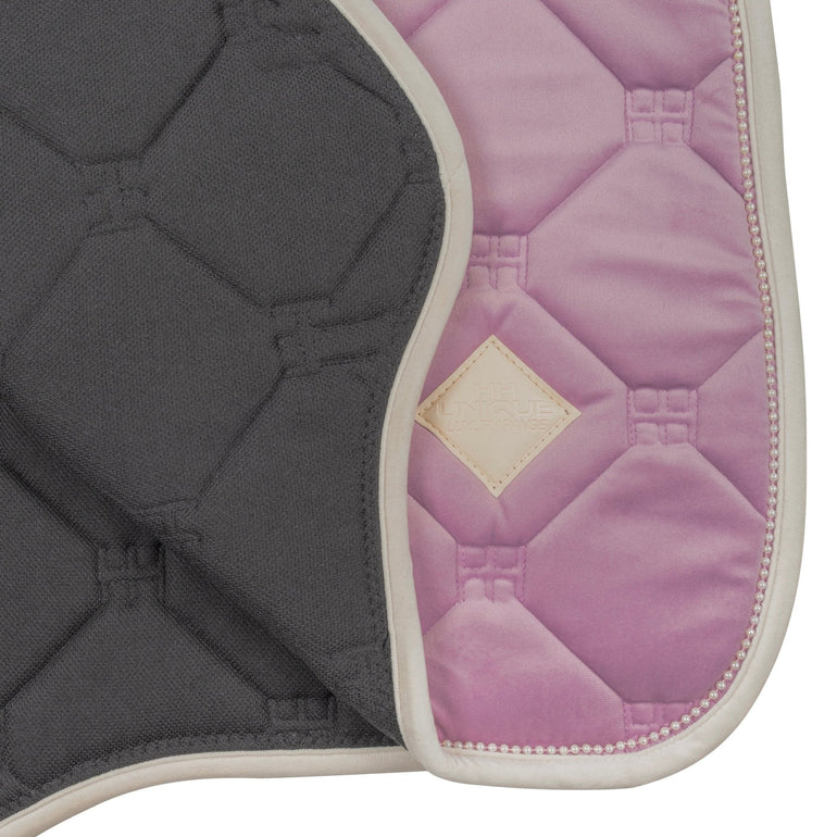 Lilac Velvet Pearl Jump Saddle Pad - FlexiTabz™© - Equiluxe Tack