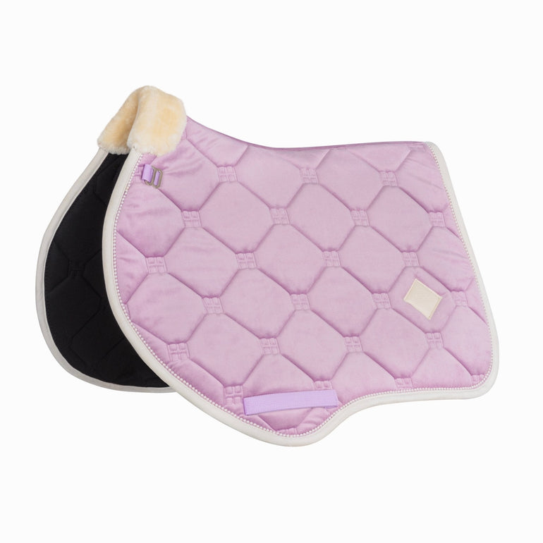 Lilac Velvet Pearl Jump Saddle Pad - FlexiTabz™© - Equiluxe Tack