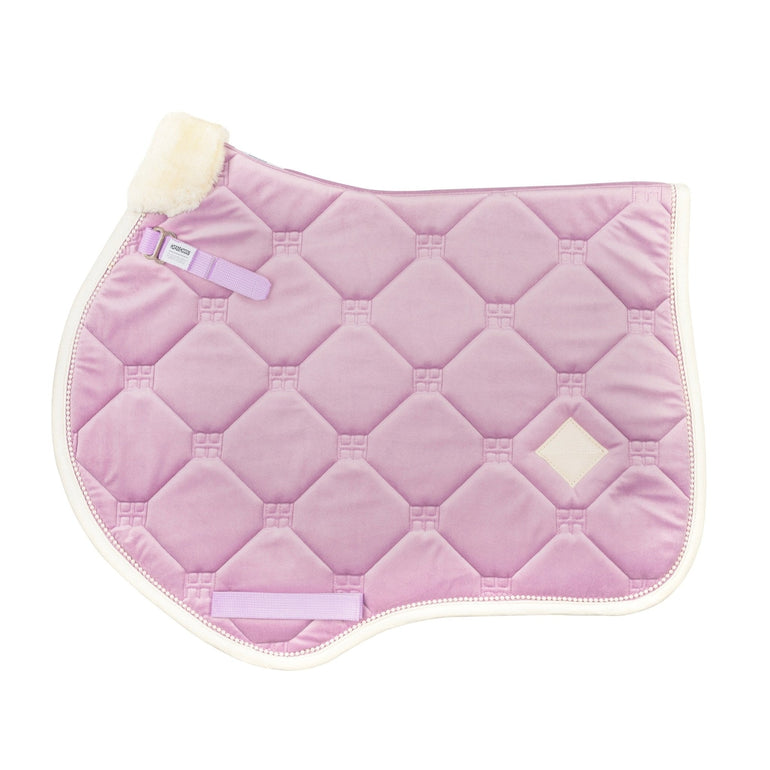 Lilac Velvet Pearl Jump Saddle Pad - FlexiTabz™© - Equiluxe Tack