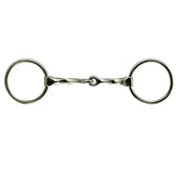 Loose Ring Slow Twist Stainless Steel Snaffle Mouth Bit 5 - 1/2" with 3" Ring - Equiluxe Tack - Equiluxe Tack