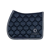 Loushia Navy Satin Pony Size Saddle Pad - loushia - Equiluxe Tack