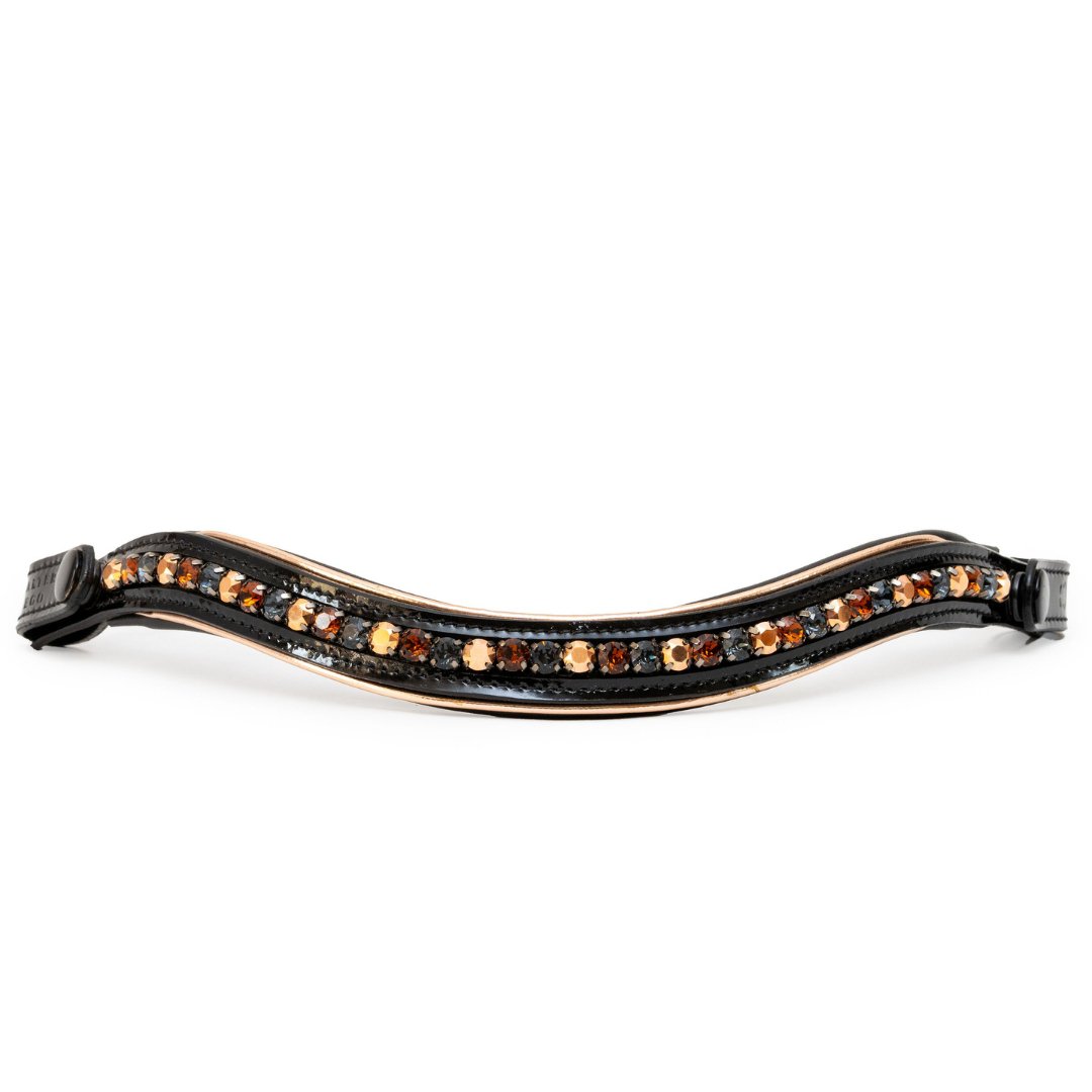 Lyamora Limited Edition Black Patent Snap Browband - Halter Ego® - Equiluxe Tack