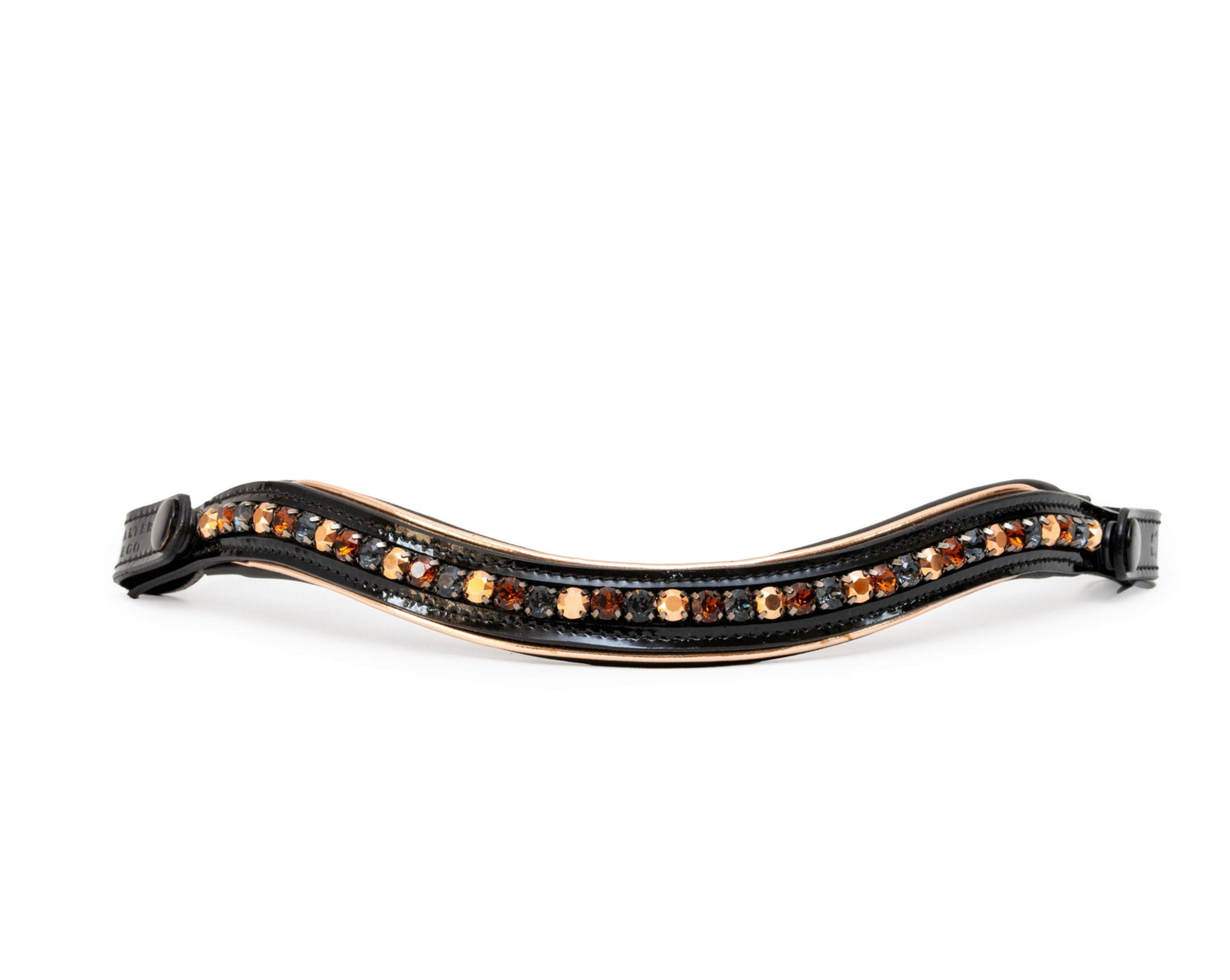 Lyamora Limited Edition Black Patent Snap Browband - Halter Ego® - Equiluxe Tack