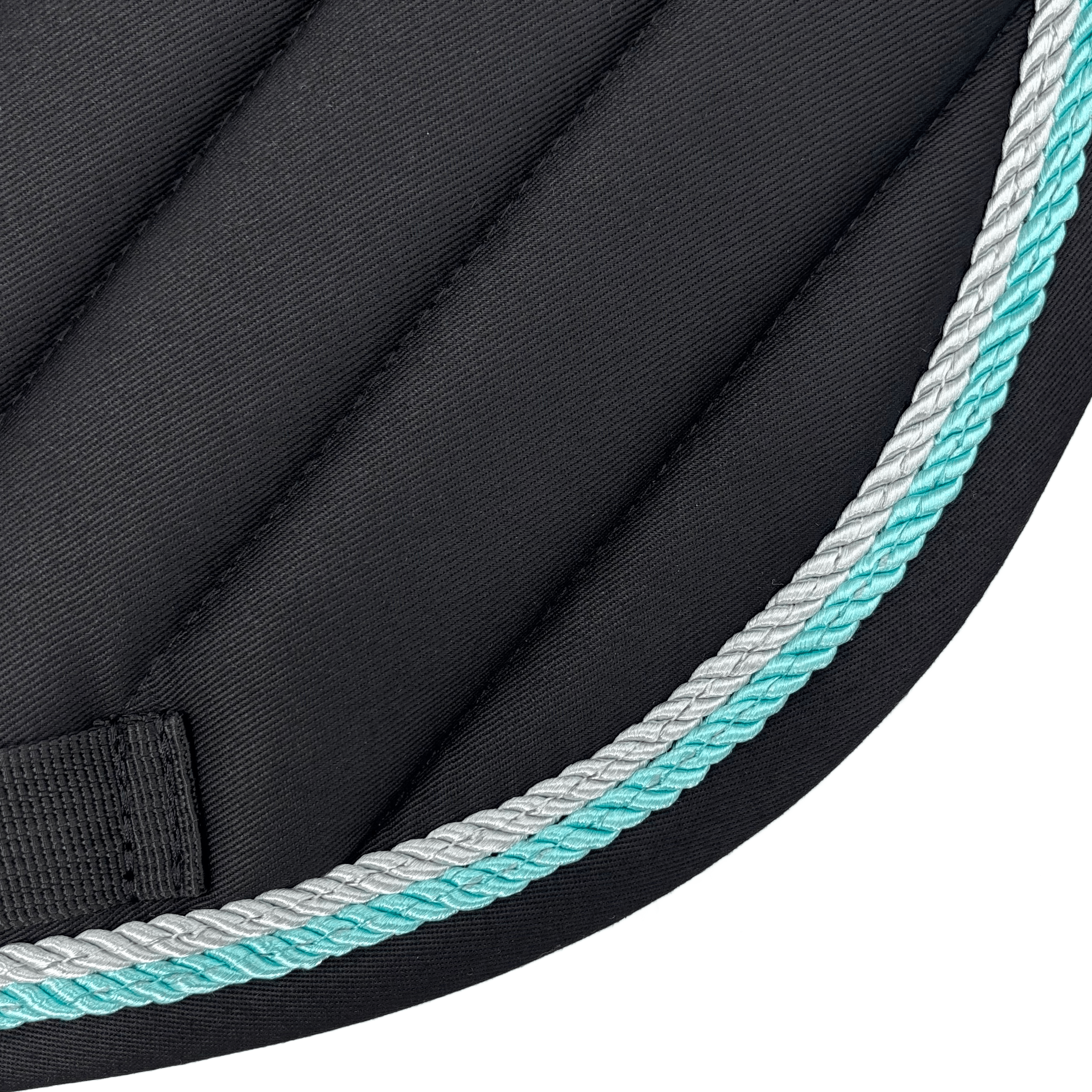 Majyk Equipe Black Cotton Oblique Euro Saddle Pad - Majyk Equipe - Equiluxe Tack