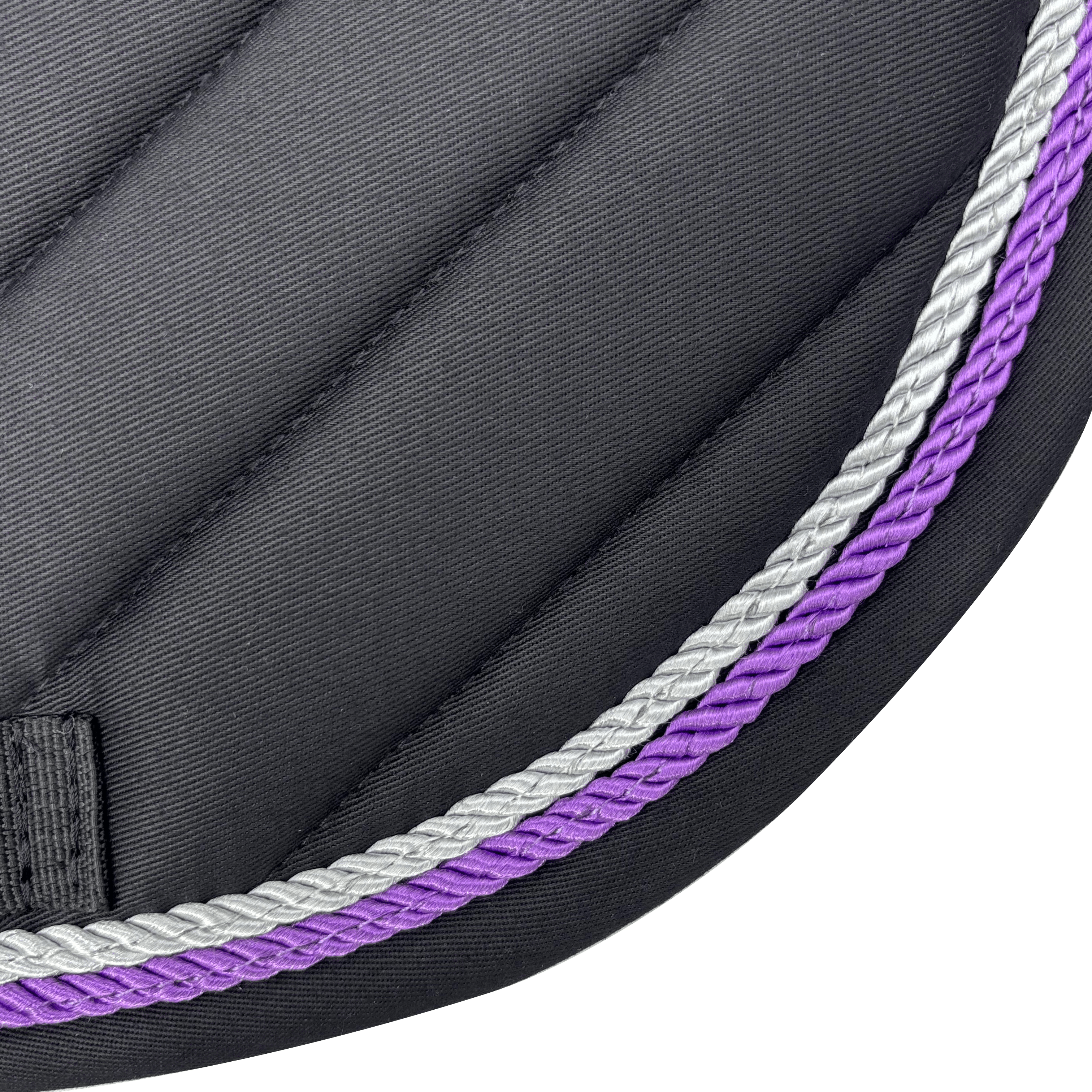 Majyk Equipe Black Cotton Oblique Euro Saddle Pad - Majyk Equipe - Equiluxe Tack