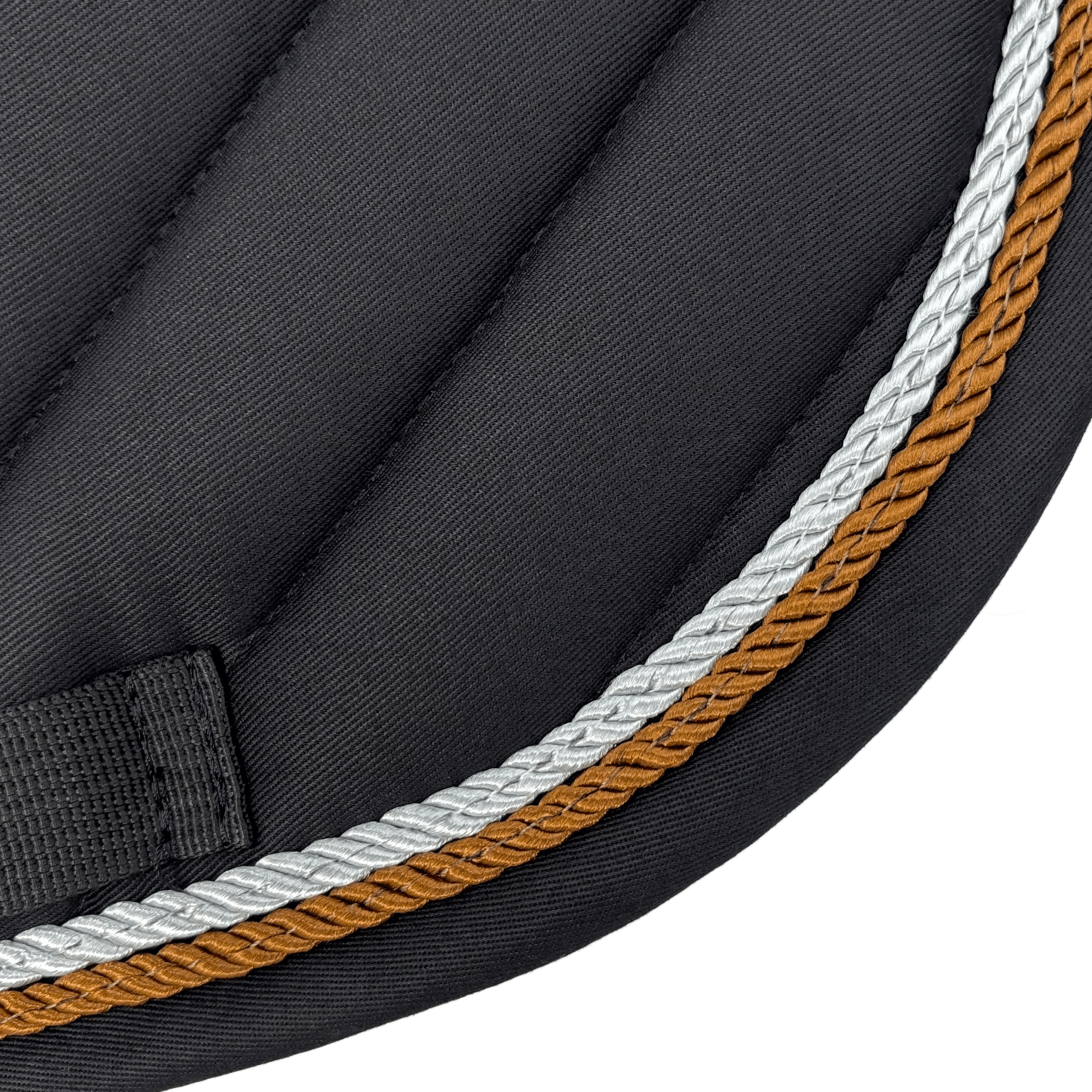 Majyk Equipe Black Cotton Oblique Euro Saddle Pad - Majyk Equipe - Equiluxe Tack