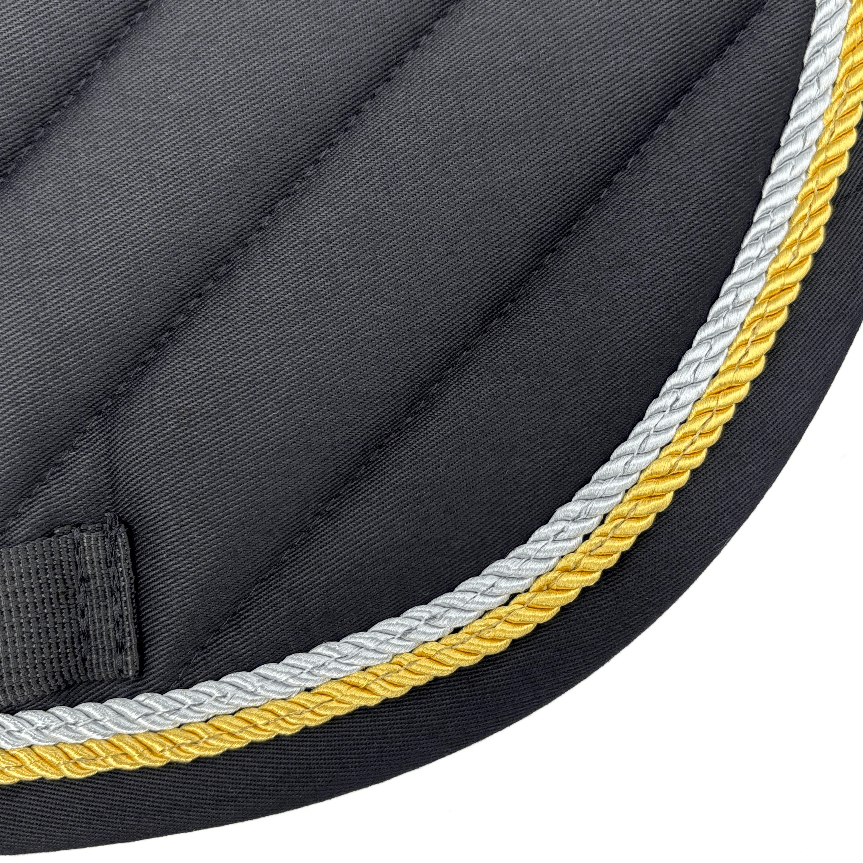 Majyk Equipe Black Cotton Oblique Euro Saddle Pad - Majyk Equipe - Equiluxe Tack