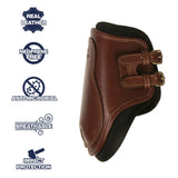 Majyk Equipe Leather Equitation Hind Boot with Impact Protective Removable Liners (Buckle Closures) - Equiluxe Tack