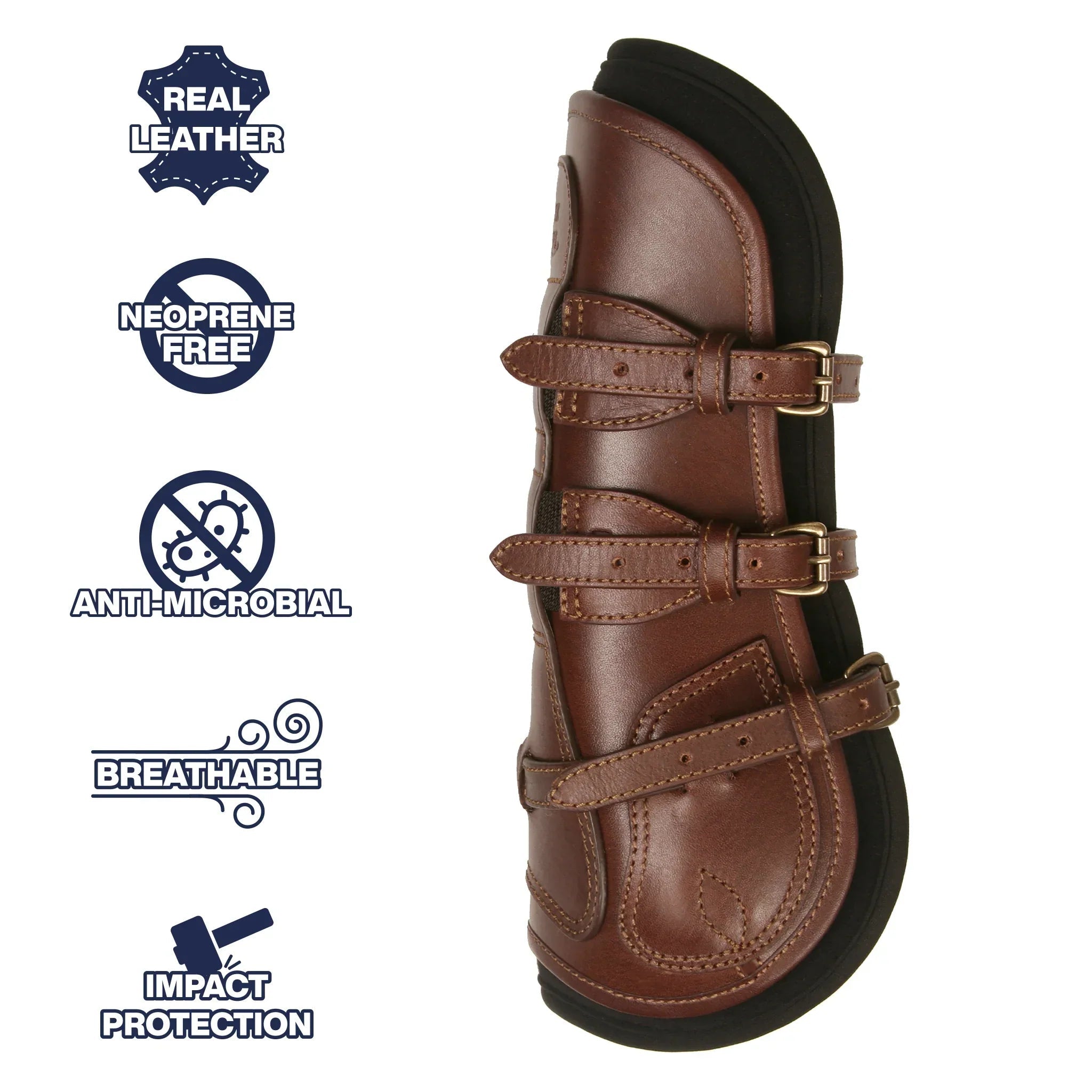 Majyk Equipe Leather Equitation Tendon Boot with Impact Protective Removable Liners (Buckle Closures) - Equiluxe Tack