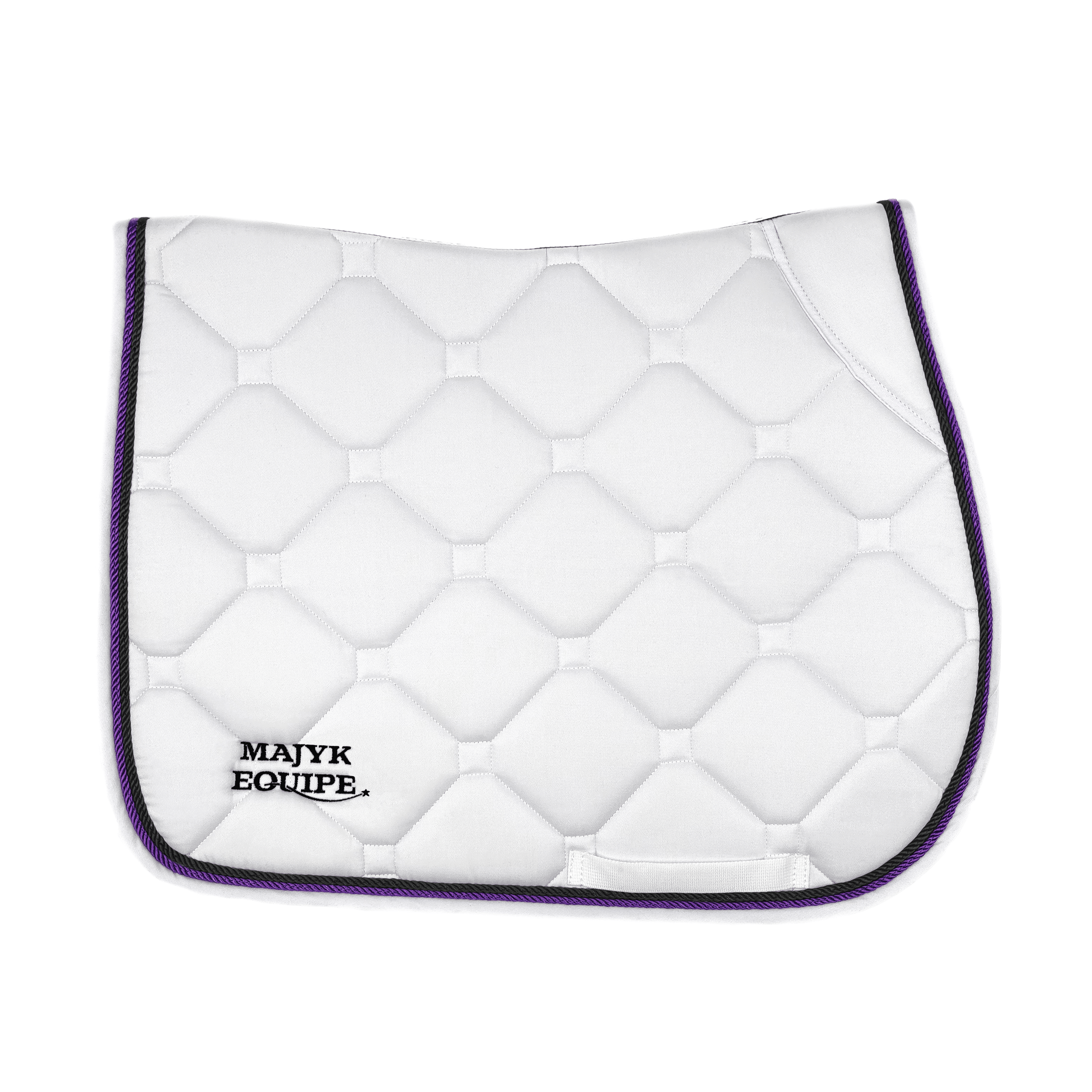 Majyk Equipe White Classica Cotton Euro Saddle pad - Majyk Equipe - Equiluxe Tack