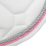 Majyk Equipe White Classica Cotton Euro Saddle pad - Majyk Equipe - Equiluxe Tack
