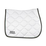 Majyk Equipe White Classica Cotton Euro Saddle pad - Majyk Equipe - Equiluxe Tack