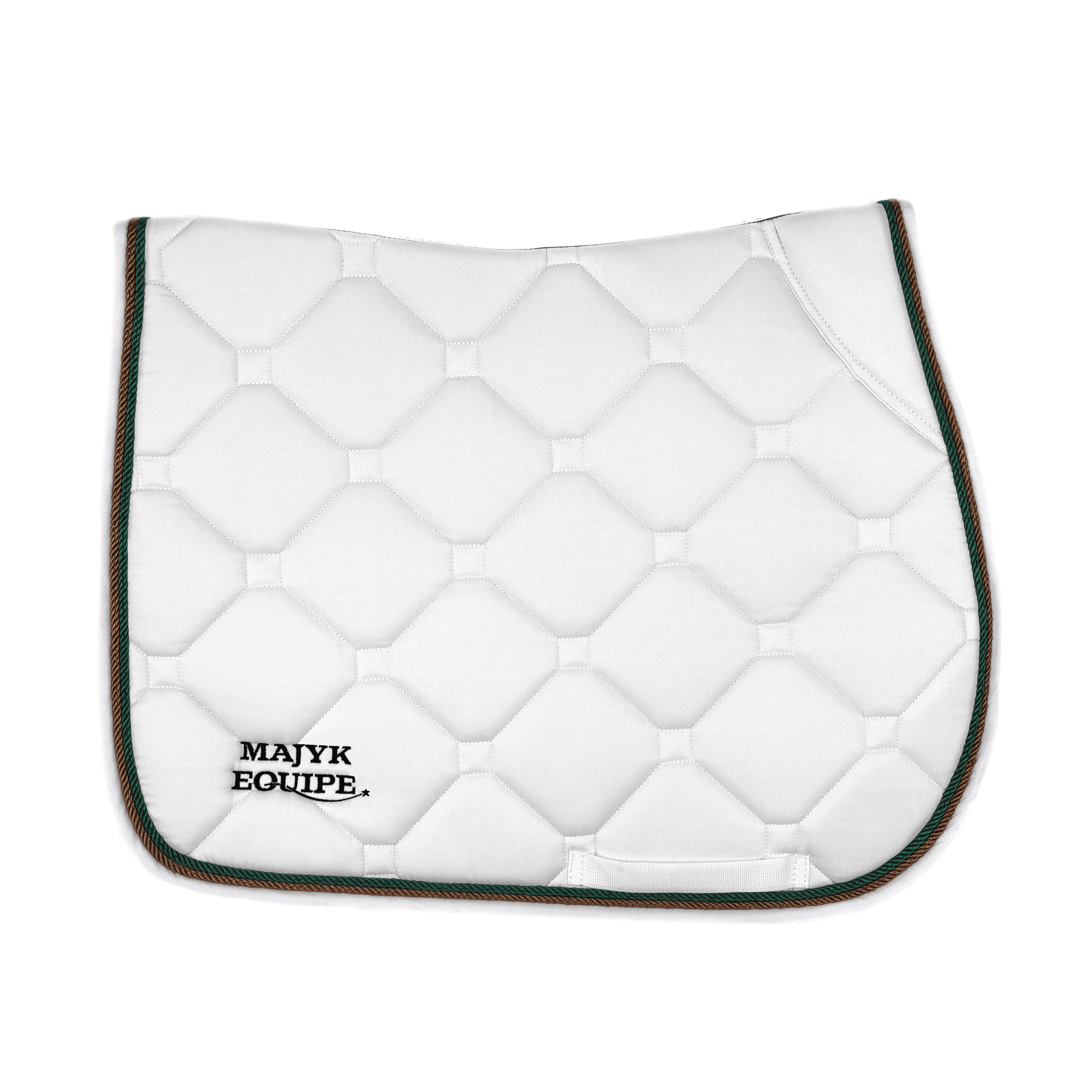 Majyk Equipe White Classica Cotton Euro Saddle pad - Majyk Equipe - Equiluxe Tack